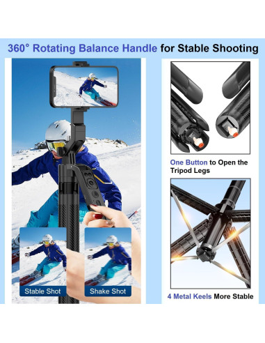 Trípode Inteligente KAMISAFE C12 con Seguimiento Facial 71"