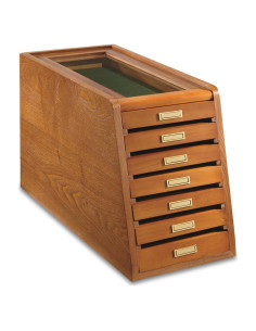 Gabinete de Exhibición CASTLECREEK 7 Cajones Madera Nuez
