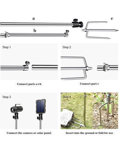 Soporte para Cámara de Trail Stedan Acero Inoxidable 40-80 cm