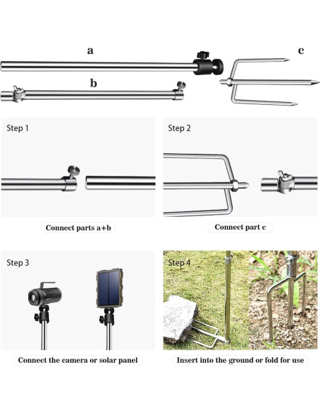 Soporte para Cámara de Trail Stedan Acero Inoxidable 40-80 cm