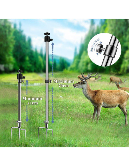 Soporte para Cámara de Trail Stedan Acero Inoxidable 40-80 cm