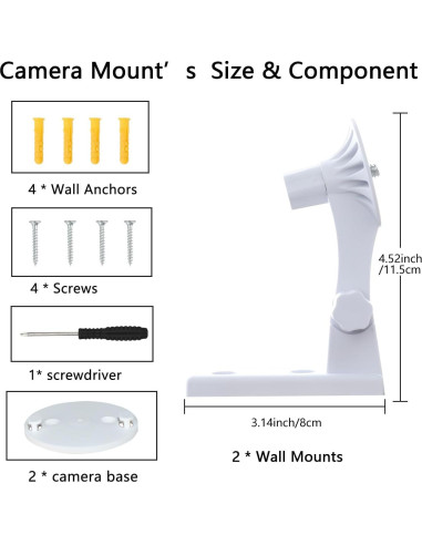 Soporte de Pared para Cámara eufy E30/C220/C210 Ajustable
