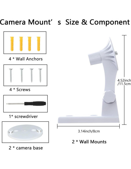 Soporte de Pared para Cámara eufy E30/C220/C210 Ajustable