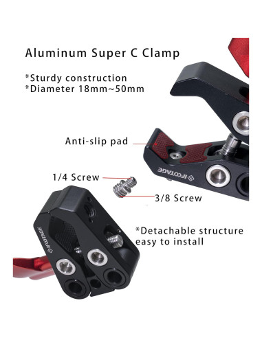 Abrazadera IFOOTAGE Spider Crab para Monitor 18-50 cm