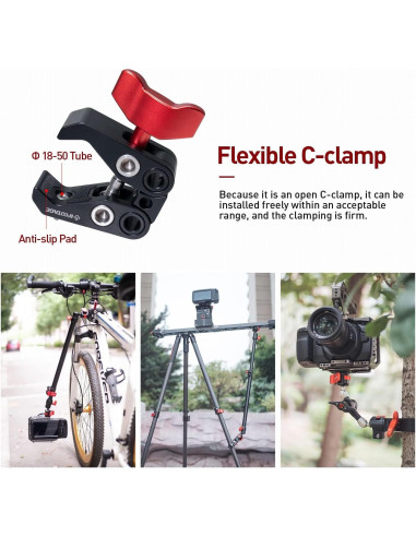 Abrazadera IFOOTAGE Spider Crab para Monitor 18-50 cm