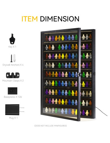 Vitrina de Coleccionista de Minifiguras FIGURESLAB con Luz LED