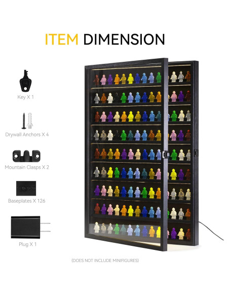 Vitrina de Coleccionista de Minifiguras FIGURESLAB con Luz LED