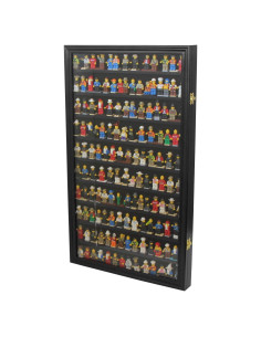 DisplayGifts Caja de Exhibición para Minifiguras Negra 40.64x73.66 cm