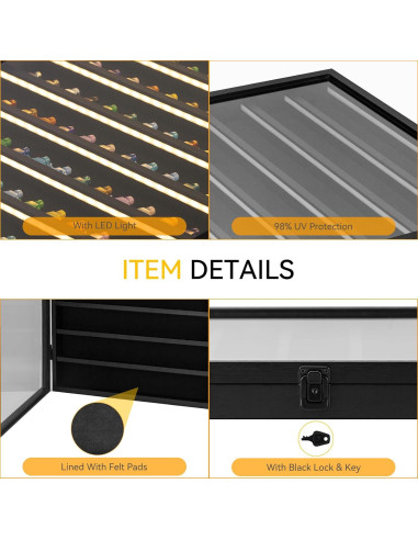 Vitrina de Coleccionista de Minifiguras FIGURESLAB con Luz LED