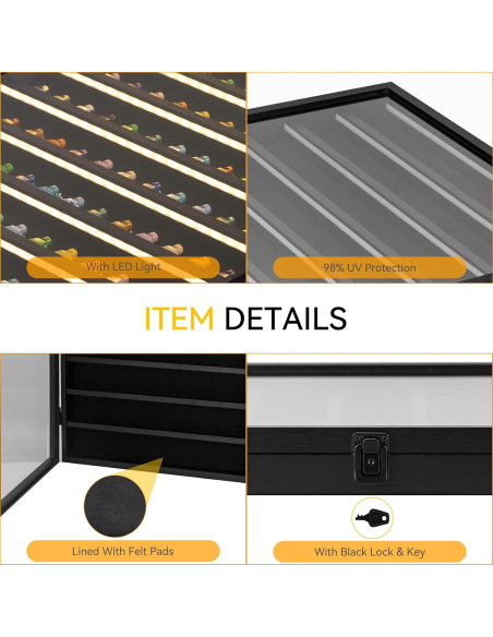 Vitrina de Coleccionista de Minifiguras FIGURESLAB con Luz LED