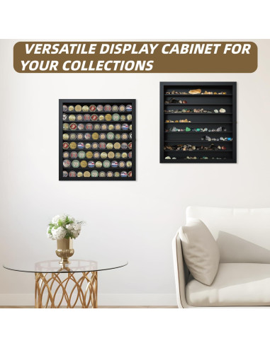 Vitrina de Exhibición Buruis para Coches 1/64, Madera Negra