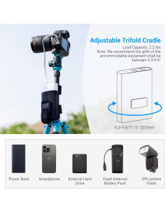 Correa de Montaje JJC para Batería Externa y Flash - Negro 2