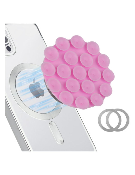 Funda de teléfono manos libres NTidea rosa con soporte magnético