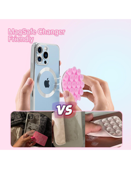 Funda de teléfono manos libres NTidea rosa con soporte magnético