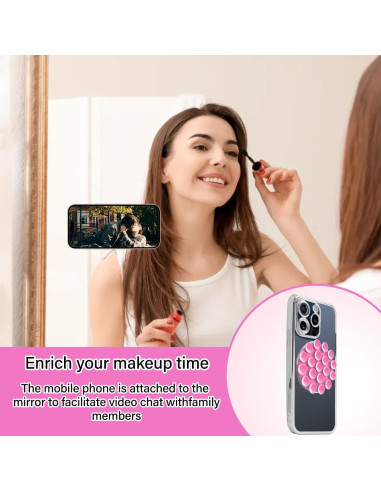 Funda de teléfono manos libres NTidea rosa con soporte magnético