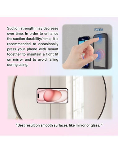 Funda de teléfono manos libres NTidea rosa con soporte magnético