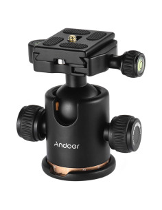 Cabezal de bola Andoer 360 para trípode, carga 8kg
