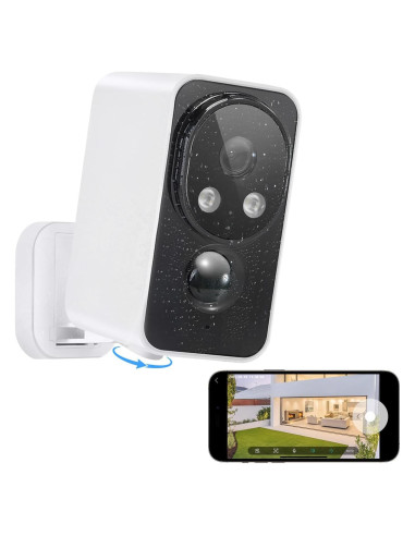 Cámara de Seguridad Inalámbrica OBBMOX DE520 2K con Visión Nocturna