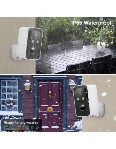 Cámara de Seguridad Inalámbrica OBBMOX DE520 2K con Visión Nocturna