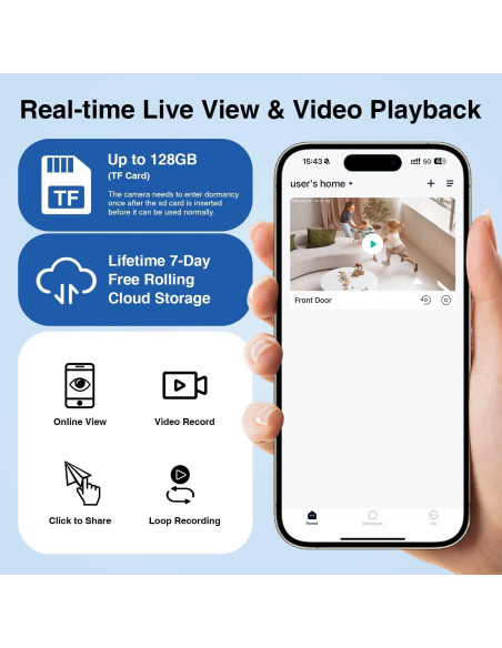 Cámara de Seguridad Inalámbrica OBBMOX DE520 2K con Visión Nocturna