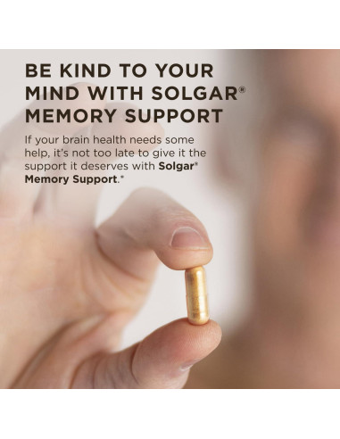 Suplemento Nootrópico Solgar para Memoria y Enfoque 30 Cápsulas