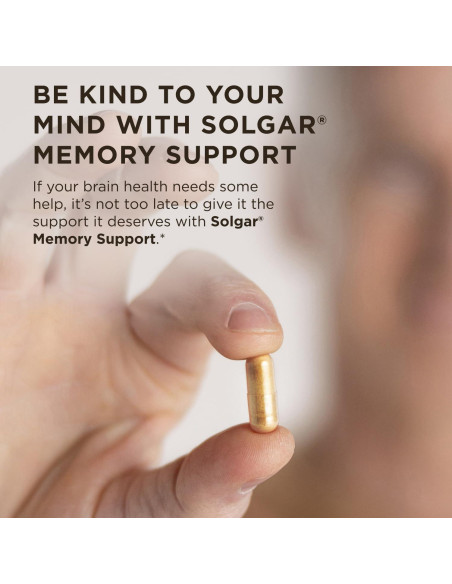 Suplemento Nootrópico Solgar para Memoria y Enfoque 30 Cápsulas