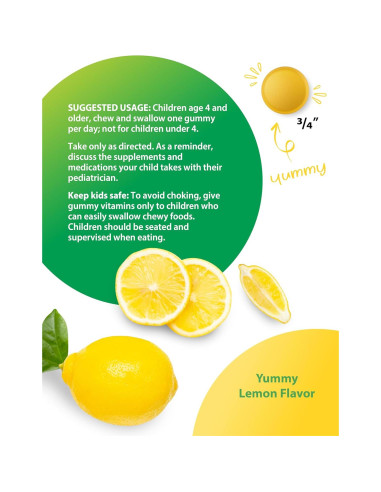 Gomitas de Vitamina D3 Rainbow Light 1000 IU para Niños 60 Unidades