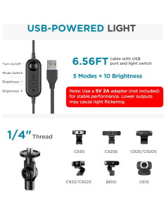 Luz de Anillo LED InnoGear F-601 para Videoconferencias 60 LEDs 2