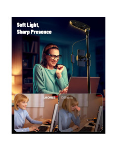 Luz de Anillo de Escritorio Yarrashop 61-81 cm Ajustable USB 2