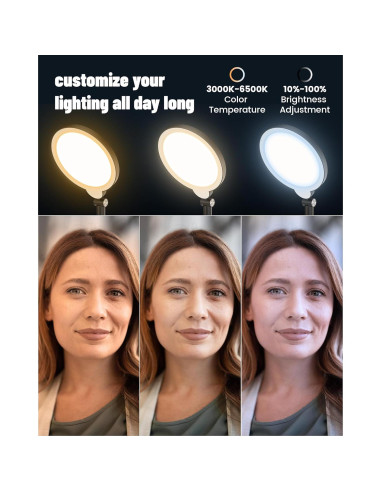 Luz de Anillo de Escritorio Yarrashop 61-81 cm Ajustable USB