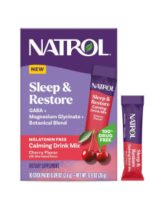 Bebida Calmante Natrol Sleep & Restore con Magnesio 10 Stick