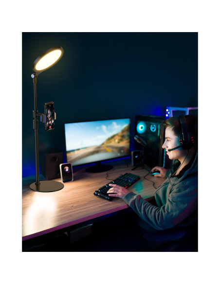 Luz de Anillo de Escritorio Yarrashop 61-81 cm Ajustable USB