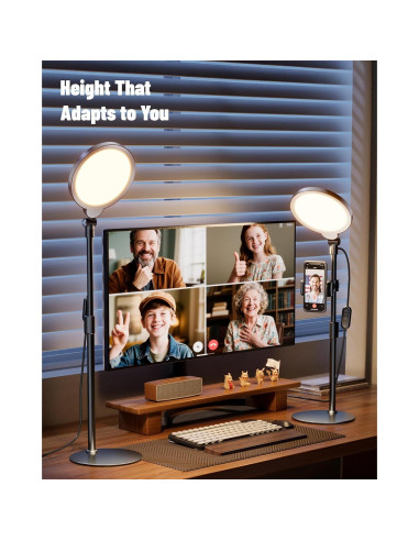 Luz de Anillo de Escritorio Yarrashop 61-81 cm Ajustable USB