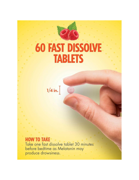 Melatonina 12mg Sundance | 60 Tabletas Disolventes Sabor Baya