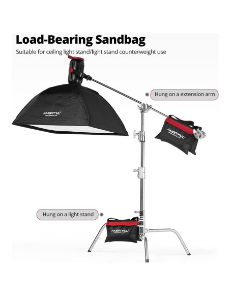 Bolsas de Arena AMBITFUL para Estudio de Fotografía - 2 Piezas