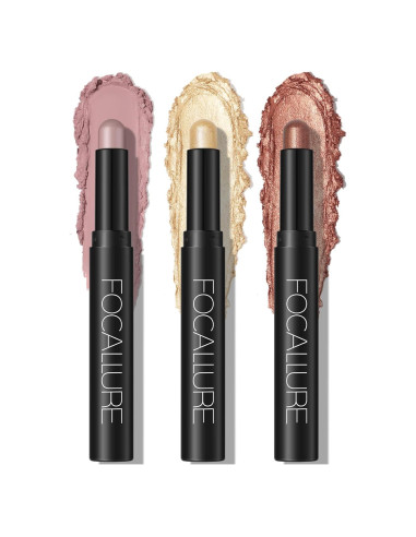 Lápices de Sombra de Ojos FOCALLURE 3 Pcs Cielo Ardiente