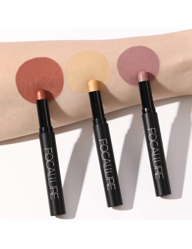 Lápices de Sombra de Ojos FOCALLURE 3 Pcs Cielo Ardiente