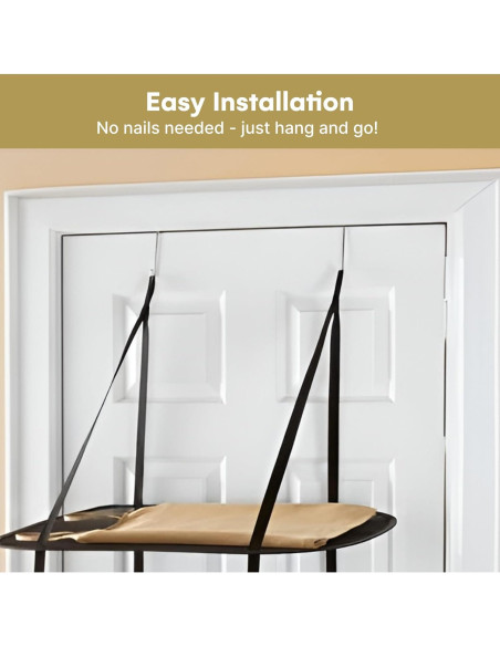 Estante Plegable Greenco 3 Niveles para Colgar en Puerta - Negro