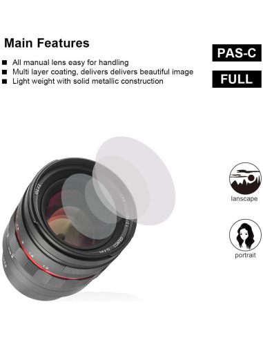 Lente Meike 50mm F1.2 Manual para Cámaras Sony E-Mount