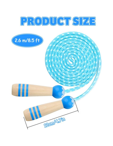 Cuerda de Saltar Ajustable Lorvain para Niños 2.54m Azul