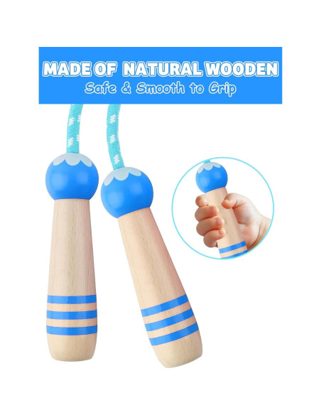 Cuerda de Saltar Ajustable Lorvain para Niños 2.54m Azul