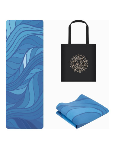 Esterilla de Yoga Plegable Jooeer 1.5mm Antideslizante Azul