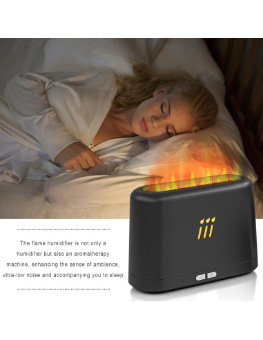 Difusor de Aroma Ultrasónico VAGITTO 180ml Negro con Niebla Fría