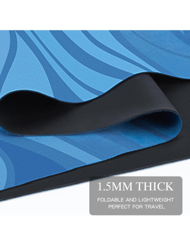 Esterilla de Yoga Plegable Jooeer 1.5mm Antideslizante Azul