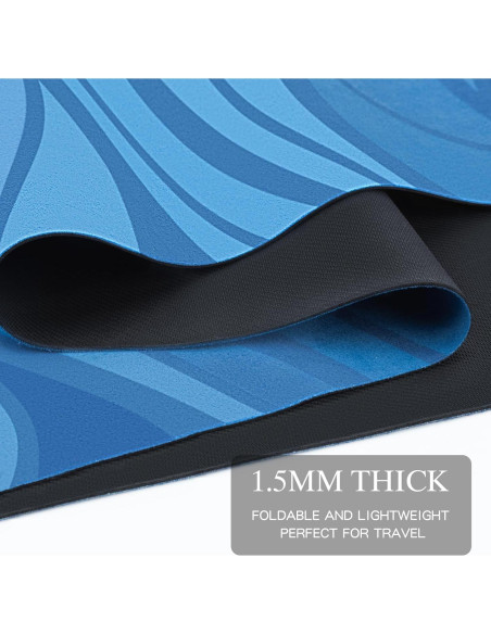 Esterilla de Yoga Plegable Jooeer 1.5mm Antideslizante Azul