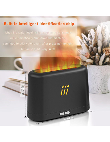 Difusor de Aroma Ultrasónico VAGITTO 180ml Negro con Niebla Fría