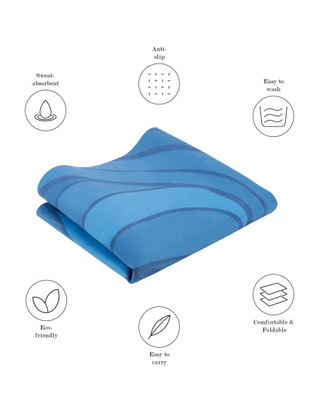 Esterilla de Yoga Plegable Jooeer 1.5mm Antideslizante Azul