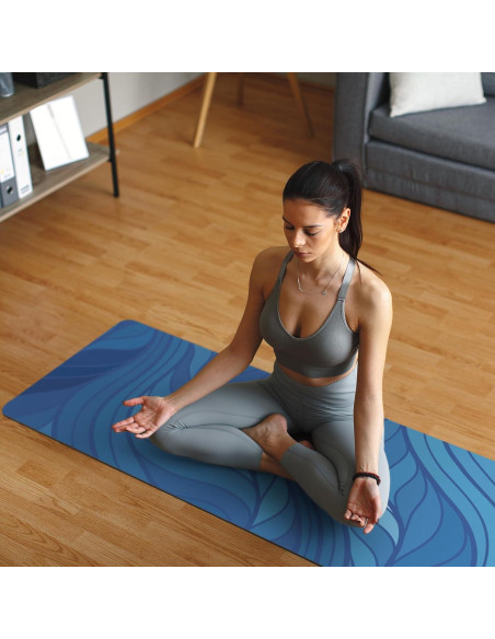 Esterilla de Yoga Plegable Jooeer 1.5mm Antideslizante Azul