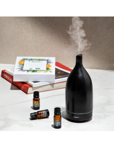 Difusor de Aromaterapia Cliganic Cerámica Negro 100mL LED 2