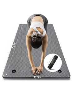 Esterilla de Yoga LFS 185.4x80 cm Antideslizante 10mm Gris